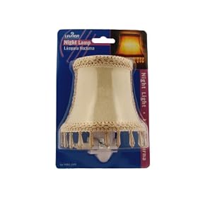 Leviton Fabic-SWB 5 W 120 Vac On/Off Nightlight With Fabric Suede Shade With Beads