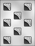 CK Products 1-1/8-Inch Square Offset Waves Chocolate Mold