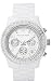 Michael Kors #MK5396 Women's Oversized White Silicone Band Baquette Crystal Chronograph Watch