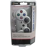 Playstation 3 PS3 Twin Shock 2.4 Ghz Wireless Controller SILVER