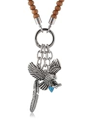 Stainless Steel Eagle Western Pendant Necklace, 20"