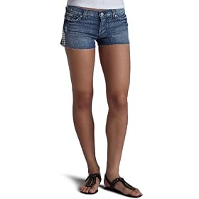 Buy 7 For All Mankind Ladies Josefina Cut Off Short with Studs in Vintage Shore Pine by 7 For All Mankind