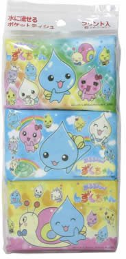 Cover image : 水に流せるポケットティシュ しずくちゃん 6パック