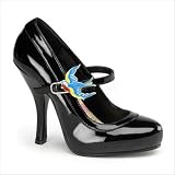 PIN UP COUTURE by Pleaser Cutiepie-11 Womens Patent Swallow Mary Jane Pumps Heels Shoes