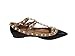 Kaitlyn Pan Studded Strappy Ballerina Leather Flats