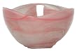 Colorful Recycled Art Glass Small Rouge Mantra Salad Bowl 6"D 3"H Set / 2