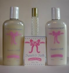 Sweet & Soft Baby Fragrance Gift Set - Perfume plus 8oz Lotion and 8oz Body Wash - Perfect for Baby Shower!