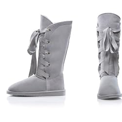 Dominion 'Godiva' Women's Lace-Front Tall Shearling Boots