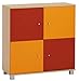 SB-Design 433-003_Buche-Nachbildung/rot-orange - Kommode SOPHIA 3 - B x H x T: 80.2 x 85.5 x 37.5 cm