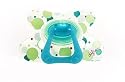 Large Dental Soother Semi Filled Clear Orange Print 12+ months