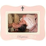 Malden Ceramic Milestone Picture Frame, Pink Baptism, 4" x 6"