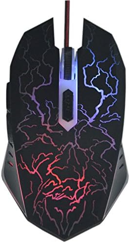 Nargos M16 800-1600 DPI Optical USB Wired Gaming Mouse, Multicolor Lighting