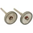2 Diamond Coated Wheels Jewelers Lapidary Tool 7/8"