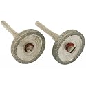 2 Diamond Coated Wheels Jewelers Lapidary Tool 7/8"