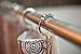 RONDO Shower Curtain Hooks New and Unique Modern Design. Set of 12 Long Double Sided Easy Glide Chrome Plated and Rust Proof Bathroom Hooks. Fancy Designer Decorative Metal Curtain Roller Rings.