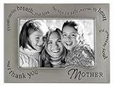 Review Jaf Gifts  / 4x6 Mother Picture Frame WAVY WORDS - Pewter