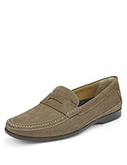 Airflex™ Comfort Leather Perforated Slip-On Loafers with Freshfeet™