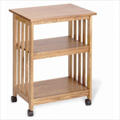 Mission TV/Microwave Cart in Golden Oak
