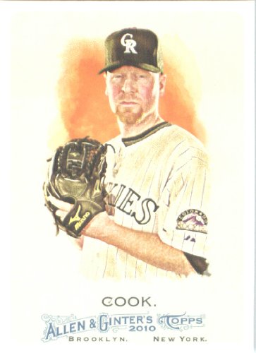 2010 Topps Allen & Ginter Baseball Card # 244 Aaron Cook - Colorado Rockies - MLB Trading Card in Screwdown Case