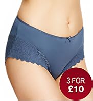 Lace Trim Midi Knickers