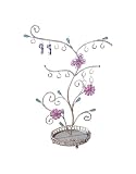 Mele & Co. Ivy Jewelry Stand (Frosted Glass)