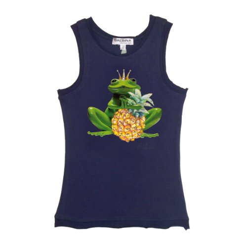 BALBINA 301200001111 Tank Top Fredy Frog Fruit M&auml;dchen Shirts/ T-Shirts, Gr.116/122, Blau  Preisvergleich