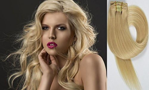 Fashion Hairstyle Clip in Remy Human Hair for Beauty Women's Accessories in 48cm 75 Gram - Pale Golden Brown #24
