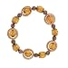 Rotating Amber Beaded Copper Bracelet