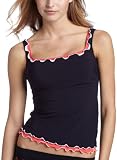Profile by Gottex Women s Tricolore Tankini Top,Navy,32D
