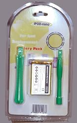 Battery For iPod nano 2nd Gen. 3.7V 400 mAh Replaces 616-0283 (non-oem)