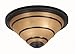 Kenroy Home 90082ORB Wright Two-Light Flush Mount, Oil-Rubbed Bronze with Painted Amber Globe