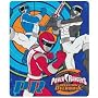 Power Rangers 3 Rangers Fleece Blanket, Blue, Boys Room Decor Bedding
