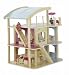 roba 9456 - Puppenhaus Villa, Massivholz natur und Medium Density Fibreboard kaschiert, inclusiv Inneneinrichtung, Gartenmöbel 19-teilig