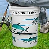 Personalized Fishing Bucket Cooler and Seat