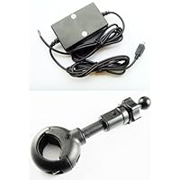 IG-B05+GA-NHWC: i.Trek Garmin Nuvi Robust Motorcycle, Bike Handlebar Mount with Flexible Pedestal & Hardwire Cable