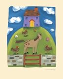 Purple Farmhouse by Sophie Harding poster print,10 in. x 12 in.