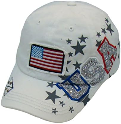 USA Patriotic 4th of July Bling Baseball Cap