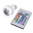 Wireless Remote Control 16 Color Changing LED Light Bulb E27 3W Energy Saving