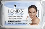 Pond's Clean Sweep Cleansing & Make-up Removing 30 Towelettes W/chamomile & Green Tea