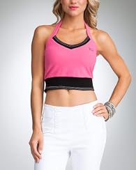 bebe Logo Pique Halter Top