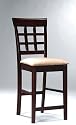 Set of 2 Contemporary Style Cappuccino Finish Bar Stools