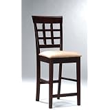 Coaster Contemporary Style Bar Stools, Cappuccino Finish, Set of 2
