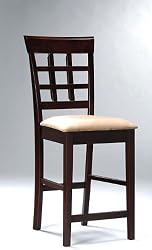 Coaster Contemporary Style Counter Height Stools Cappuccino Finish Set of 2 deals