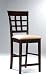 Set of 2 Contemporary Style Cappuccino Finish Counter Height Stools