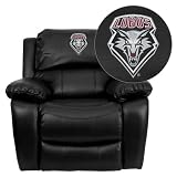 Flash Furniture New Mexico Lobos Embroidered Black Leather Rocker Recliner