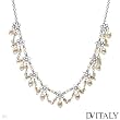 DV ITALY Wonderful Necklace With 6.40ctw Precious Stones - Genuine Citrines, 4.0 - 7.5mm Freshwater Pearls and Topazes in 925 Sterling silver. Total item weight 23.5g Length 15.5in