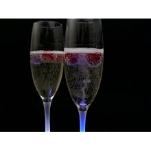 Fortune ProductsLG-6004 Lighted Champagne Real Glass, 2" Diameter x 10.3" Height, 10oz Capacity (Pack of 4)