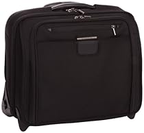 Briggs & Riley  15.4 Inch Slim Rolling Briefcase,Black,12.8x15.8x7

