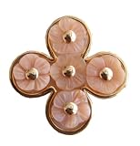 Pink Mother Of Pearl Four Point Bouquet Pendant, 14k Gold