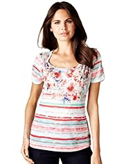 Per Una Palm Beach Print Top